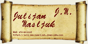 Julijan Masljuk vizit kartica
